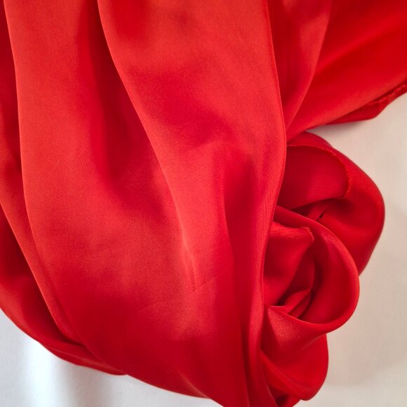 Fabric - Satin Charmeuse  Red Flowy Lustrous Lightweight  Fabric 7.33 yd x 60in - Picture 9 of 9